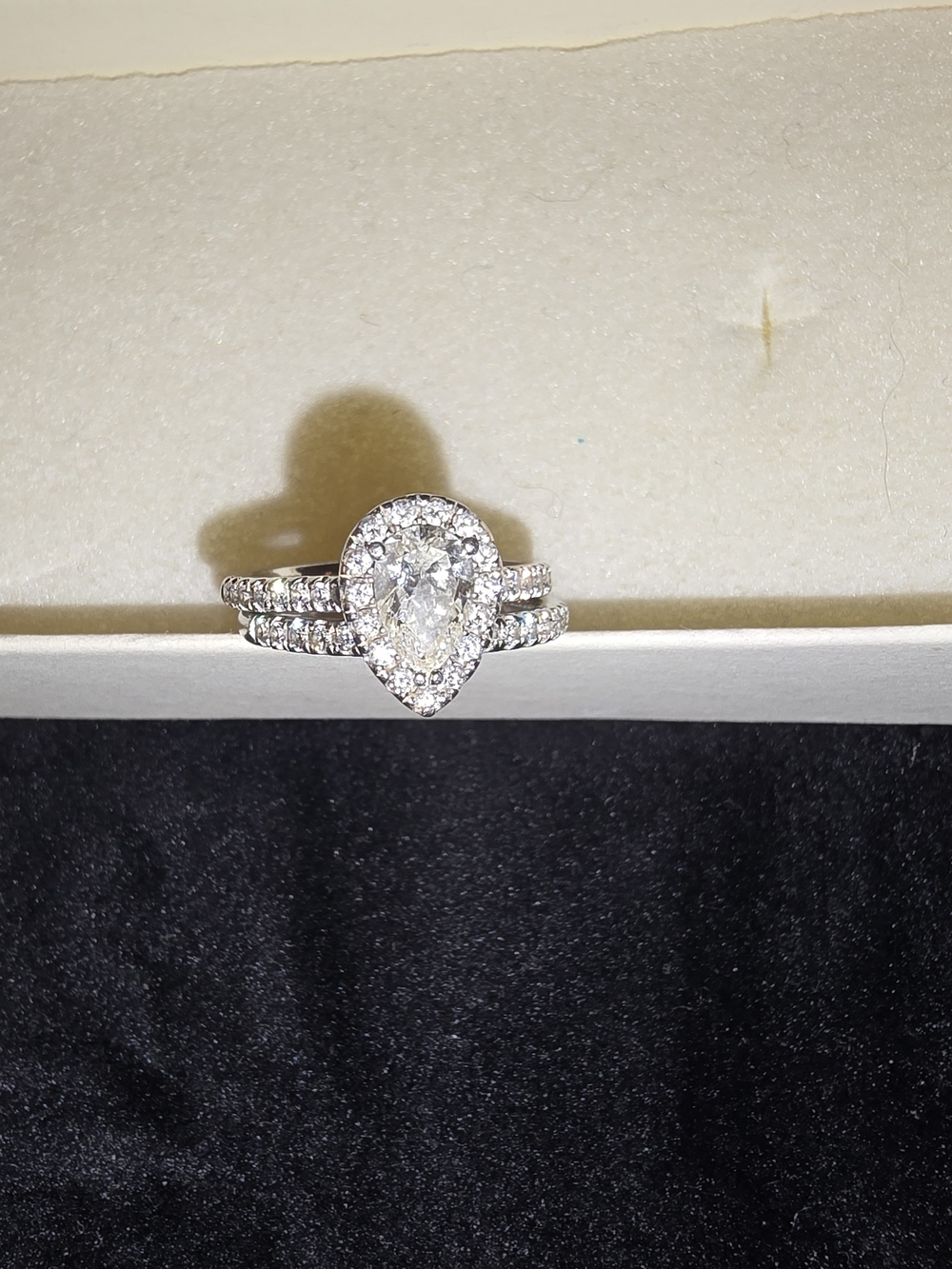 Pear-Cut Halo Bridal Ring Set